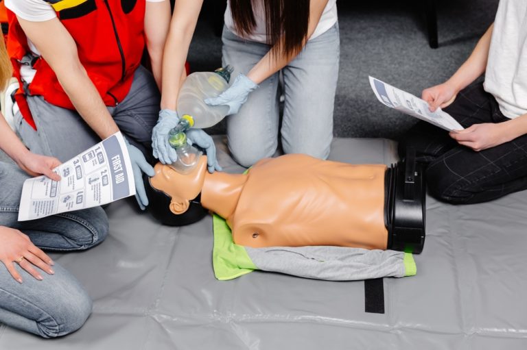Woman,Holding,Breathing,Bag,Ambu,Bag